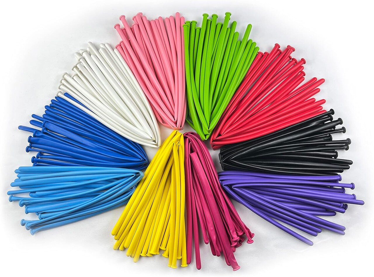 Latex Balloons, 100 pack, 260Q Long Twisting Balloons(10 Colors)